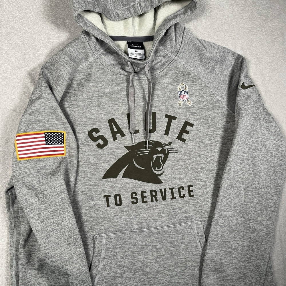 Carolina Panthers Salute to Service Nike Hoodie NFL Women's Large Sweatshirt